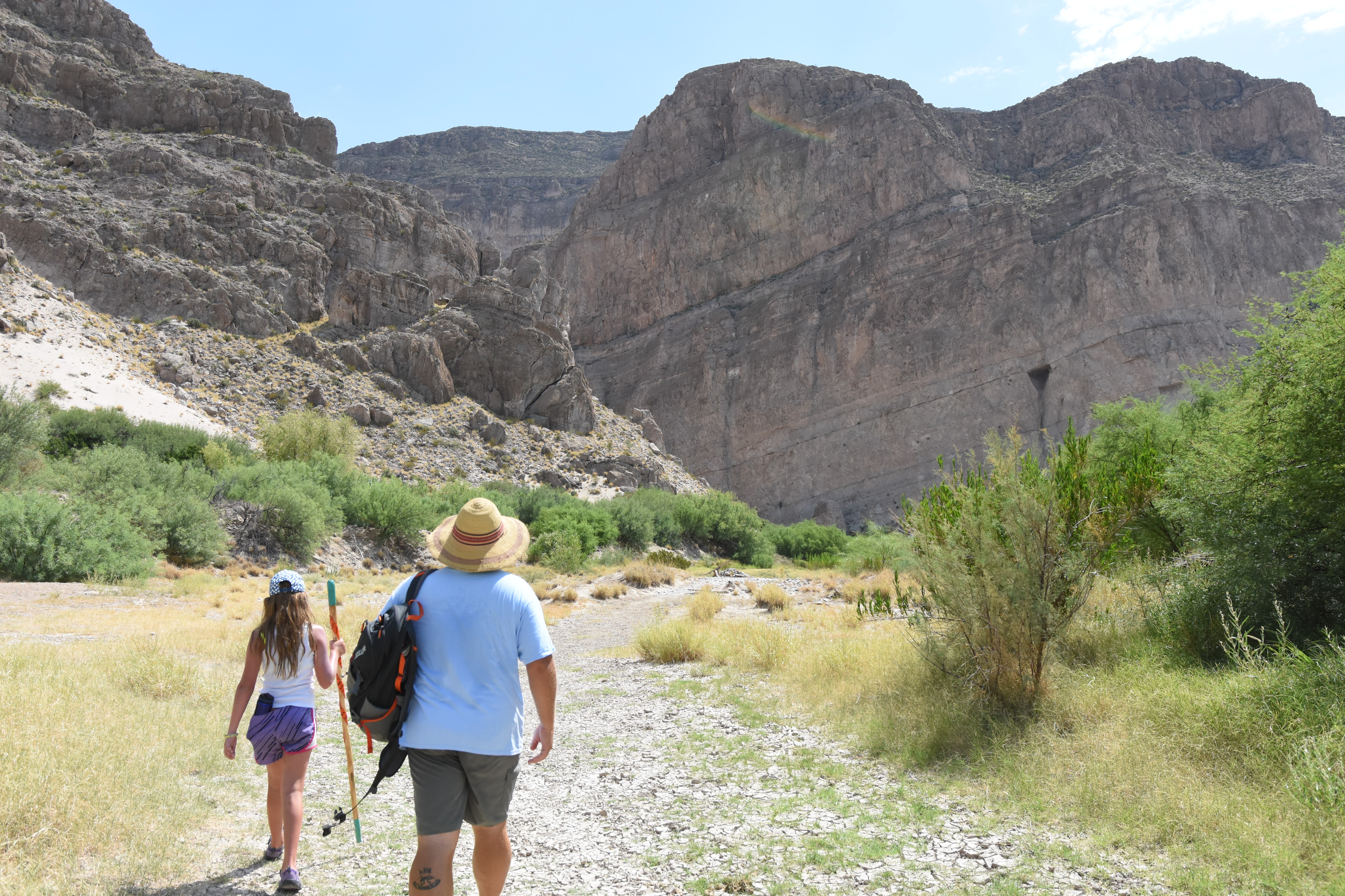 Taking Boquillas Canyon Trail to the river to play.